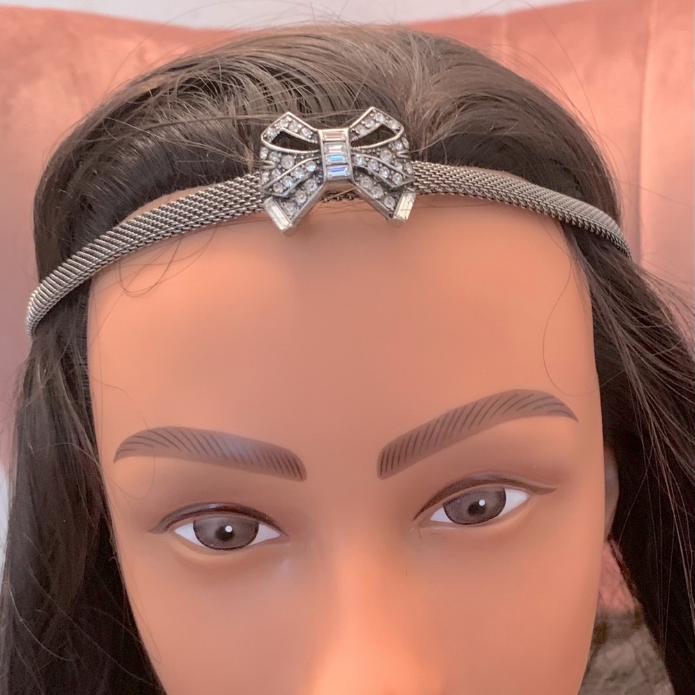 Chloe + Isabel Crystal Bow + Metal Mesh Headband
